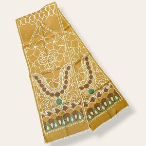 V. Yellow Geometric Rectangle Scarf